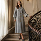 Lantern Sleeve & Ribbed Knit — Women’s Maxi Dress 🧶👗