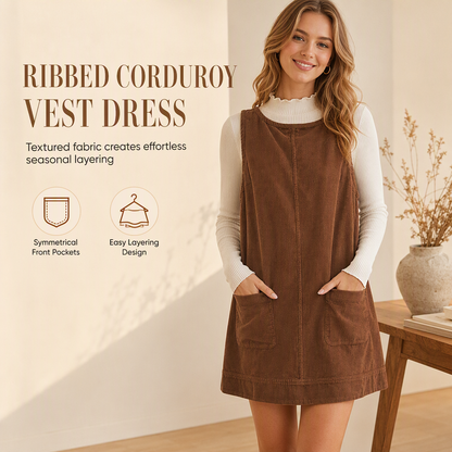 Women's Corduroy Tank Dress — Casual, Sleeveless 👗