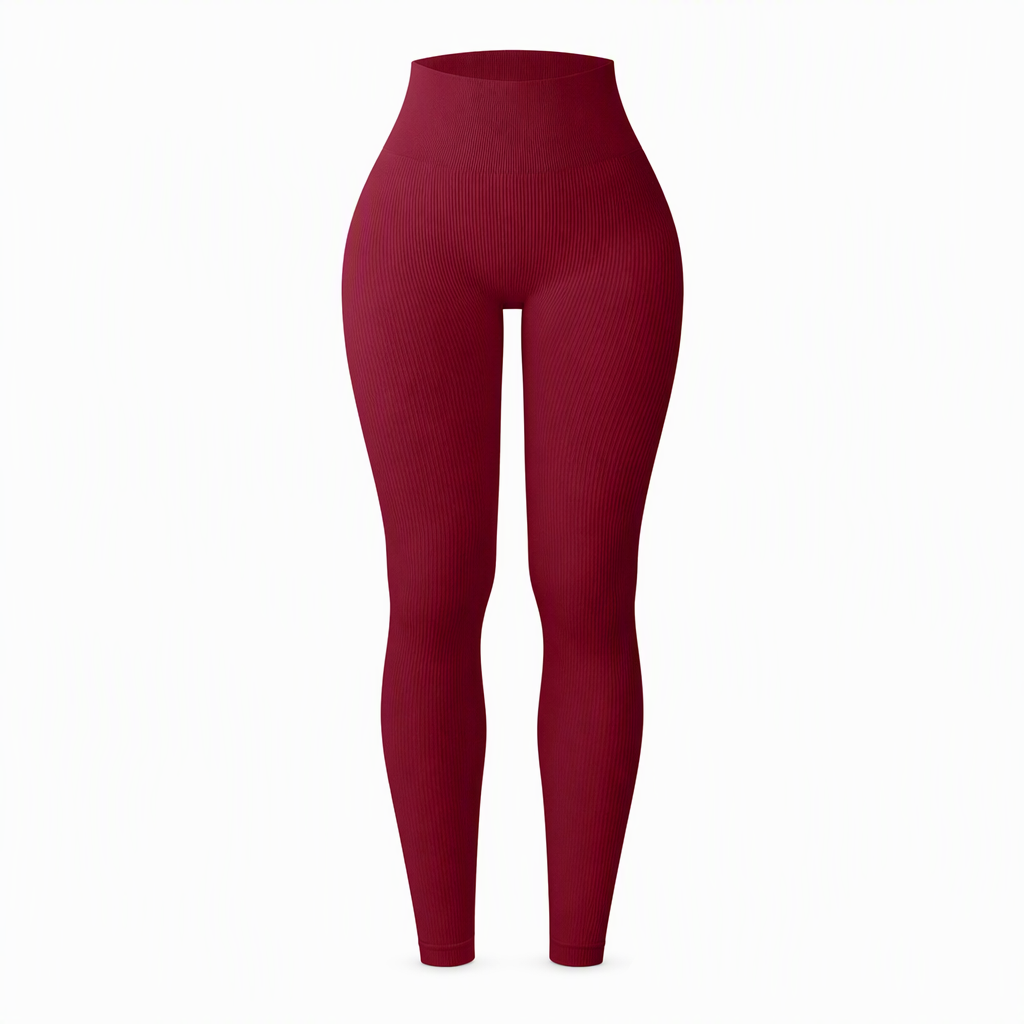 High Waisted Seamless Ribbed Leggings — Yoga Gym Workout 🌿🌬️