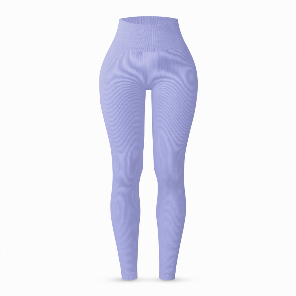 High Waisted Seamless Ribbed Leggings — Yoga Gym Workout 🌿🌬️
