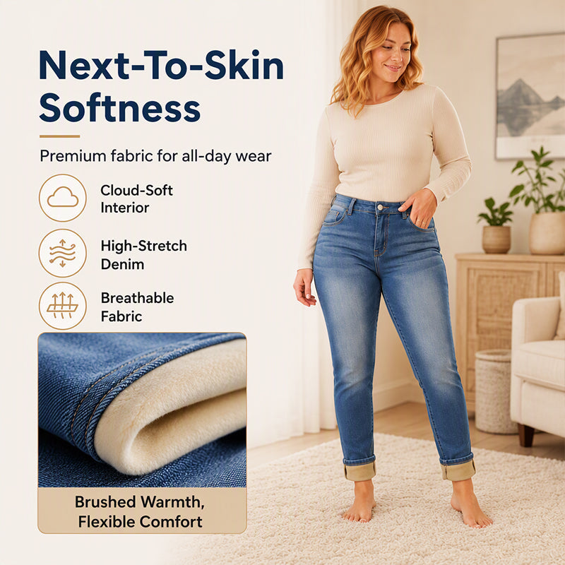 👖 Women's Casual Stretchy High-Waisted Jeans | Comfort Stretch & Flattering Fit ✨