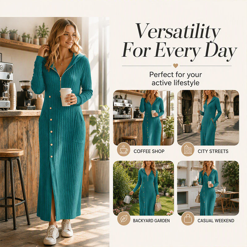 👗 Women's Hooded Maxi Dress | Effortless Style & Everyday Comfort ✨