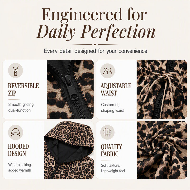 Women's Leopard Print Hooded Jacket — Reversible 🧥