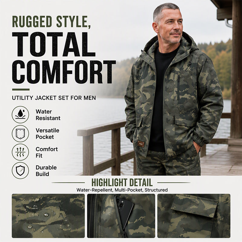🧥 Stylish Camouflage Hooded Jacket | Bold Look & Everyday Comfort ✨