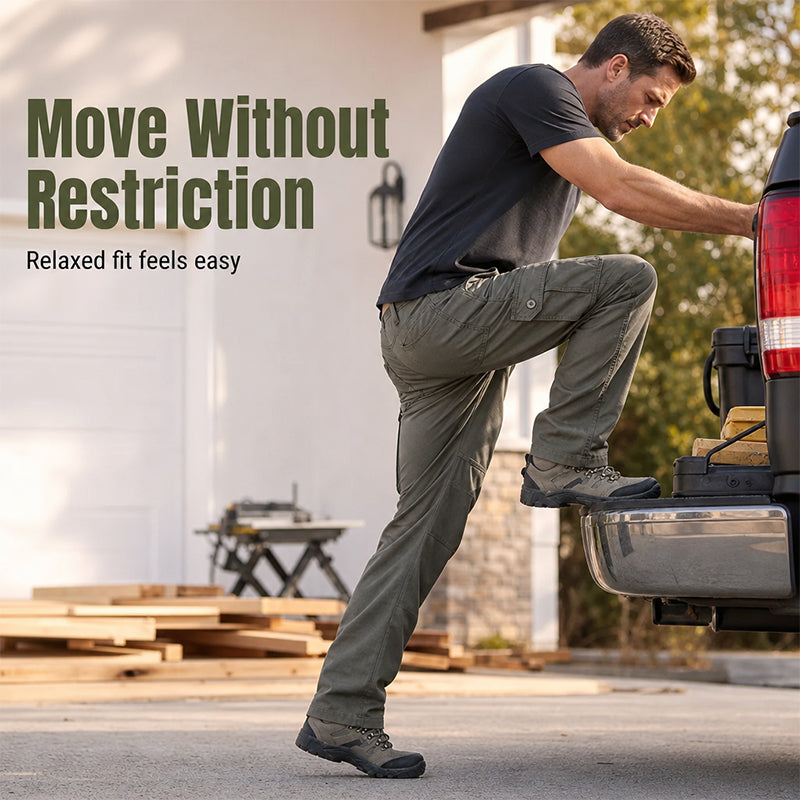 👖 Men's Relaxed-Fit Cargo Pants with Multi Pockets | Everyday Utility & Easy Comfort ✨