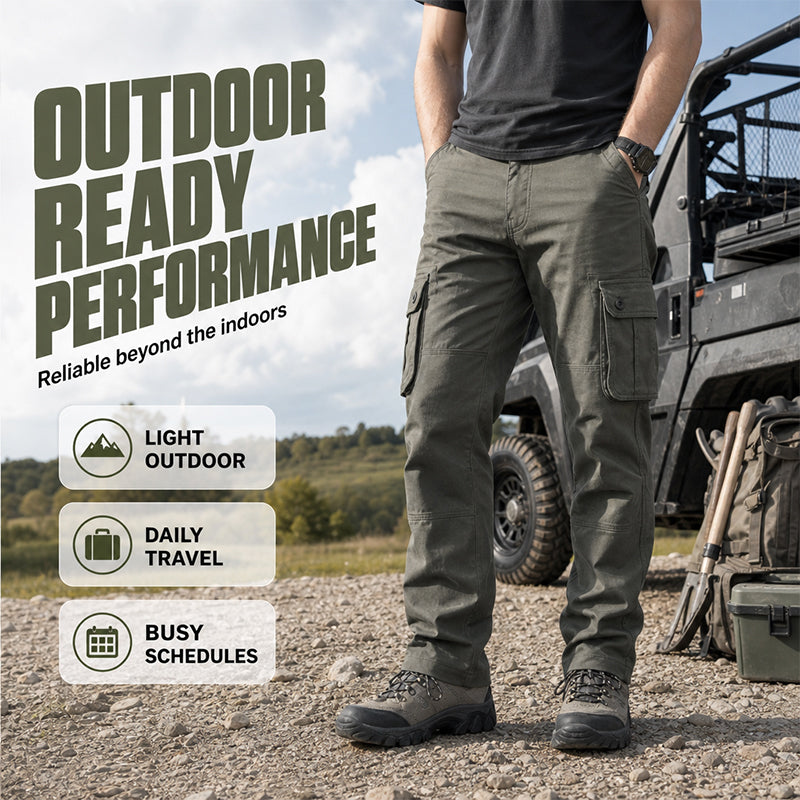 👖 Men's Relaxed-Fit Cargo Pants with Multi Pockets | Everyday Utility & Easy Comfort ✨