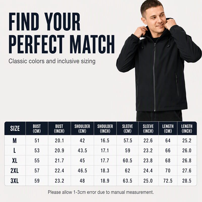 🧥 Men's Windproof Plush-Lined Hooded Jacket | Warm Coverage & Everyday Comfort ✨