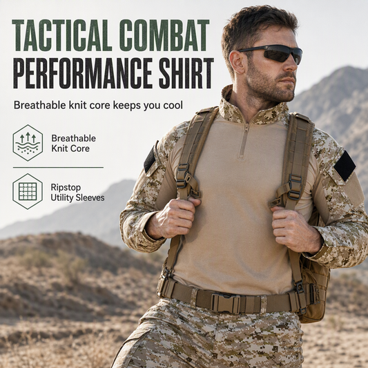 🏕️ Men's Long Sleeve Tactical Jacket | Rugged Look & Everyday Utility ✨
