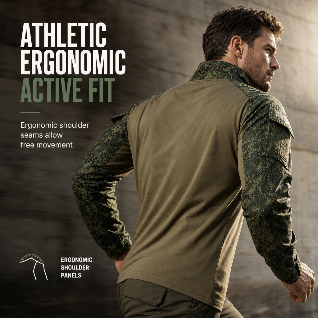 🏕️ Men's Long Sleeve Tactical Jacket | Rugged Look & Everyday Utility ✨