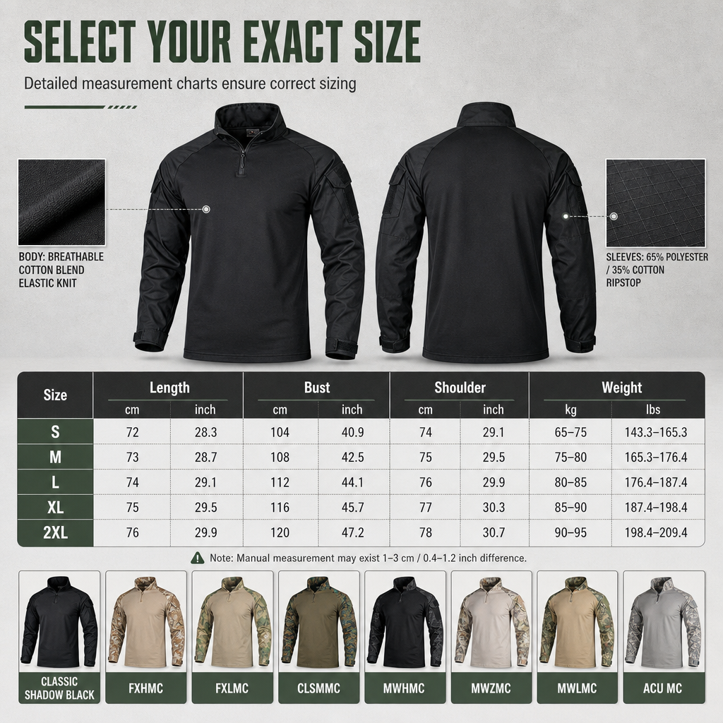 🏕️ Men's Long Sleeve Tactical Jacket | Rugged Look & Everyday Utility ✨