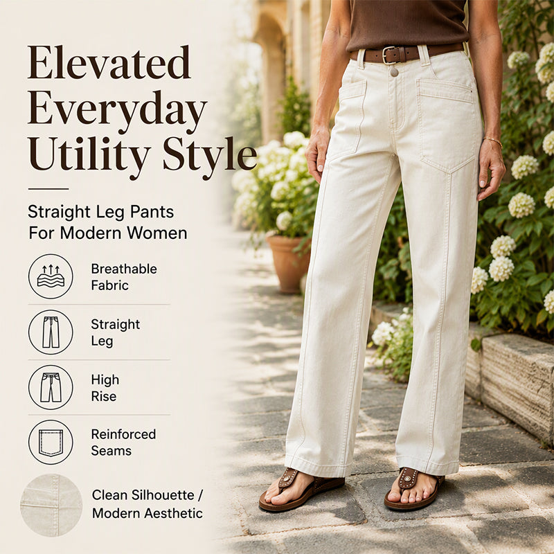 👖 Women's Casual Straight Leg Pants | Easy to Style & Everyday Comfort ✨