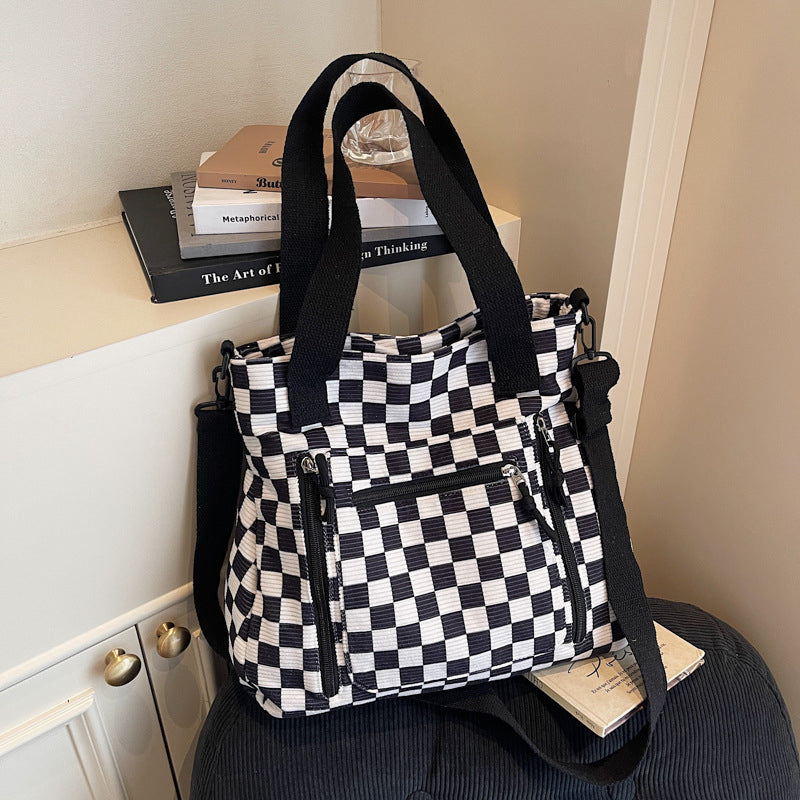 👜 Casual Large Capacity Checkerboard Tote Bag | Roomy & Easy to Style ✨
