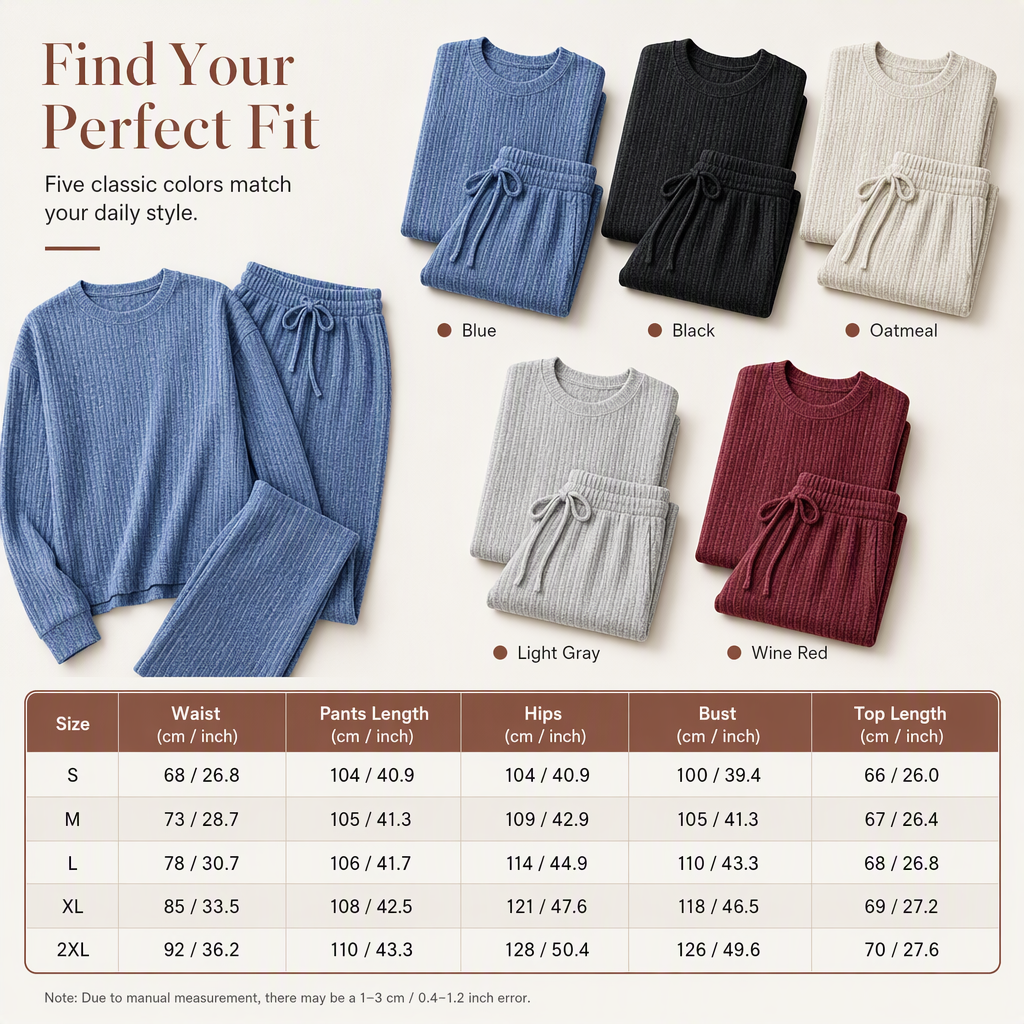 🏡🧥 Women's Casual Knit Loungewear Set | Cozy Comfort & Easy Relaxing Style ✨