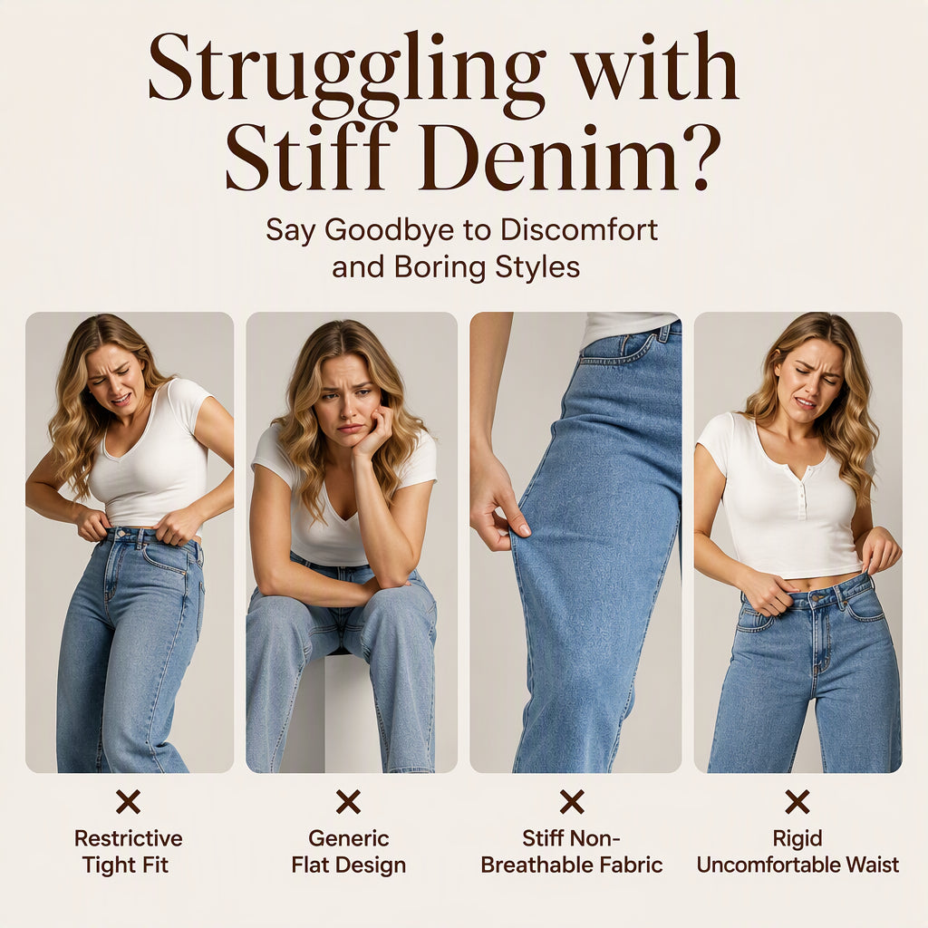 👖 Women's High Waist Wide Leg Denim Pants | Flattering Fit & Easy Everyday Style ✨