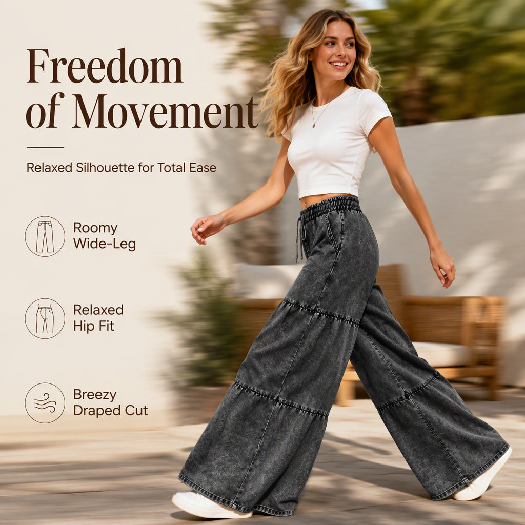 👖 Women's High Waist Wide Leg Denim Pants | Flattering Fit & Easy Everyday Style ✨