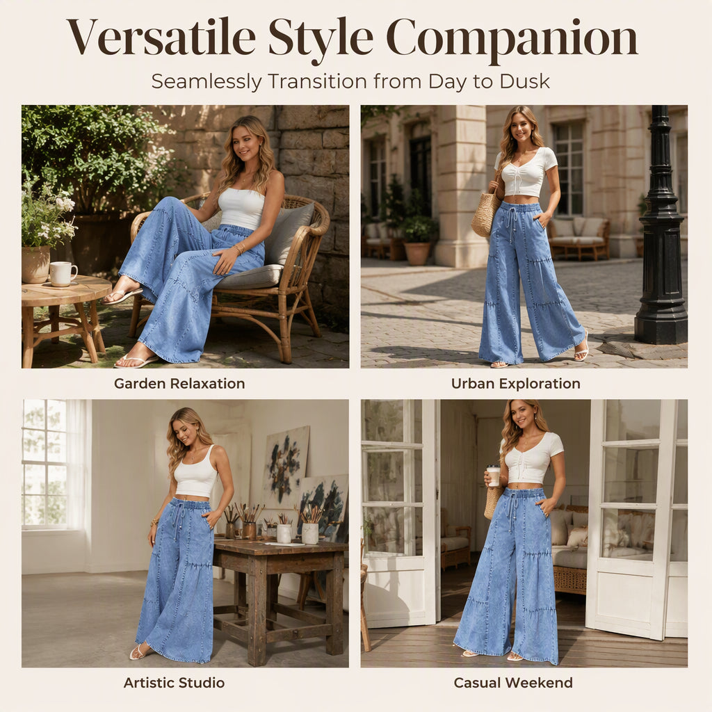 👖 Women's High Waist Wide Leg Denim Pants | Flattering Fit & Easy Everyday Style ✨