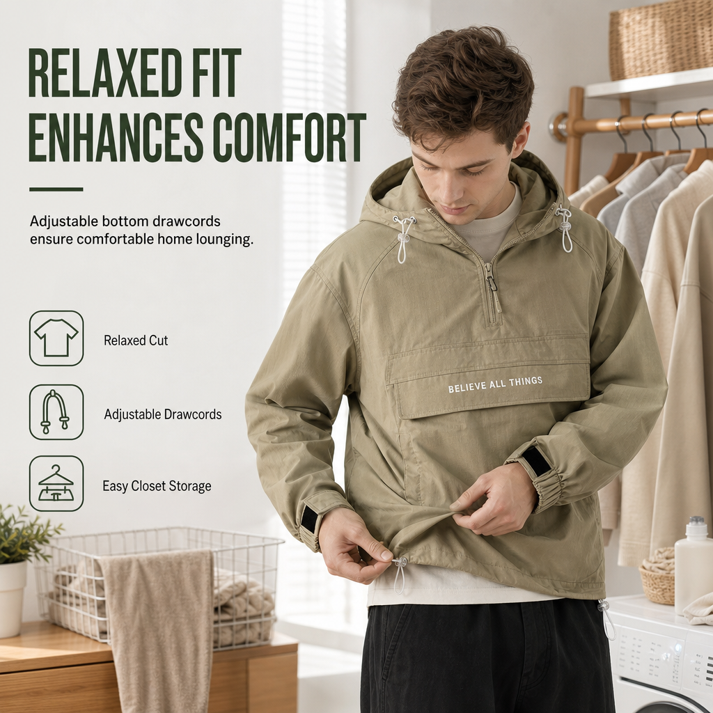 🧥 Outdoor Multi-Pocket Hooded Hiking Windbreaker Jacket | Lightweight Protection & Trail-Ready Utility ✨
