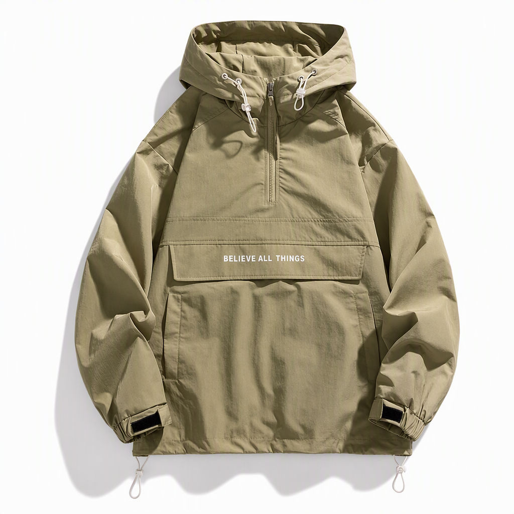 🧥 Outdoor Multi-Pocket Hooded Hiking Windbreaker Jacket | Lightweight Protection & Trail-Ready Utility ✨