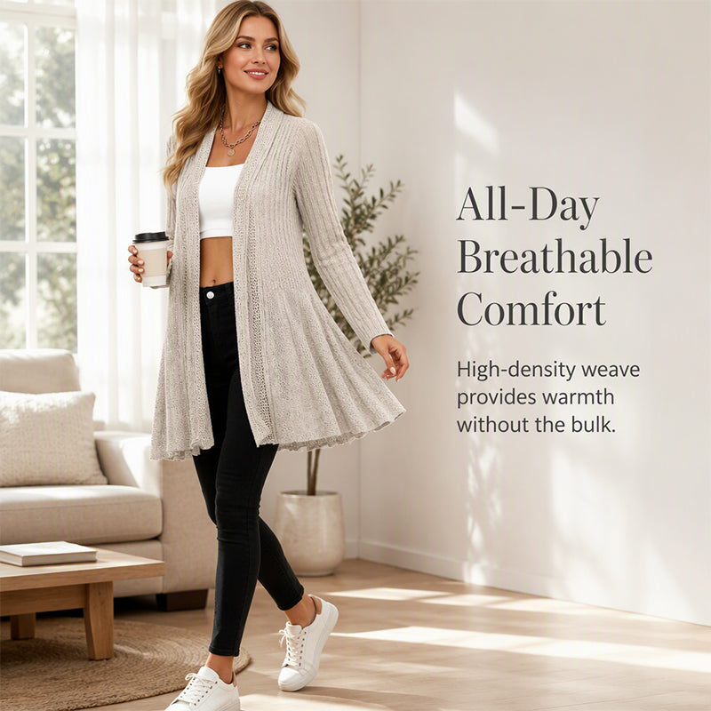 🧥🍂 Women's Elegant Open Front Cardigan | Effortless Layering & Everyday Polish ✨