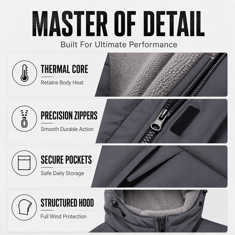 🍁🧥 Men's Winter Thermal Windproof Hooded Jacket | Warm Coverage & Everyday Comfort ✨
