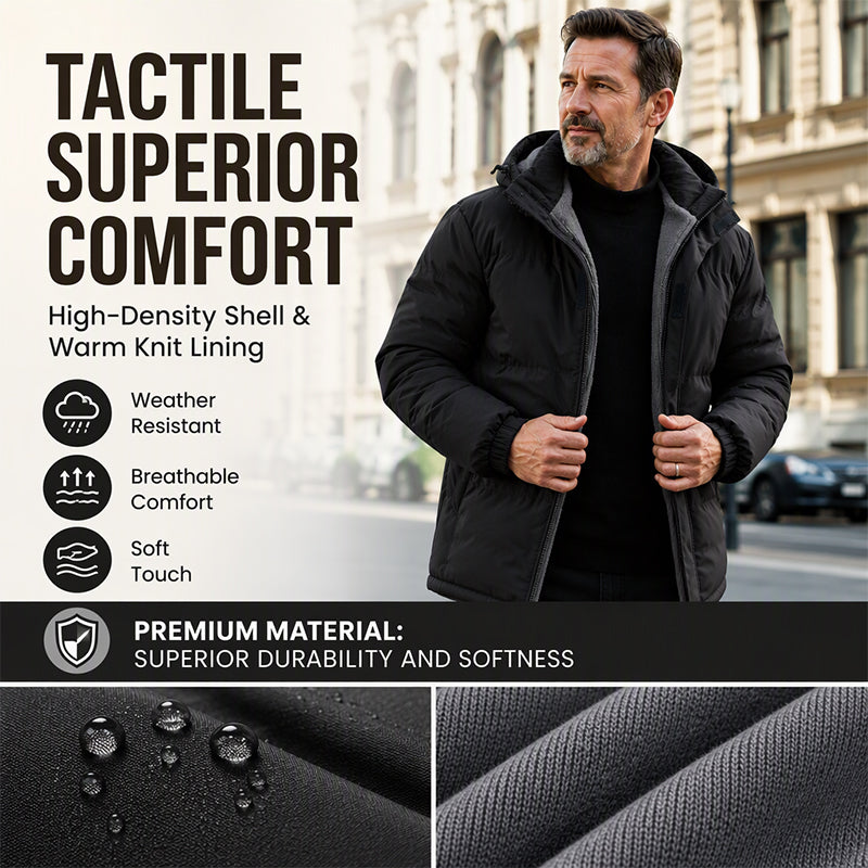 🍁🧥 Men's Winter Thermal Windproof Hooded Jacket | Warm Coverage & Everyday Comfort ✨