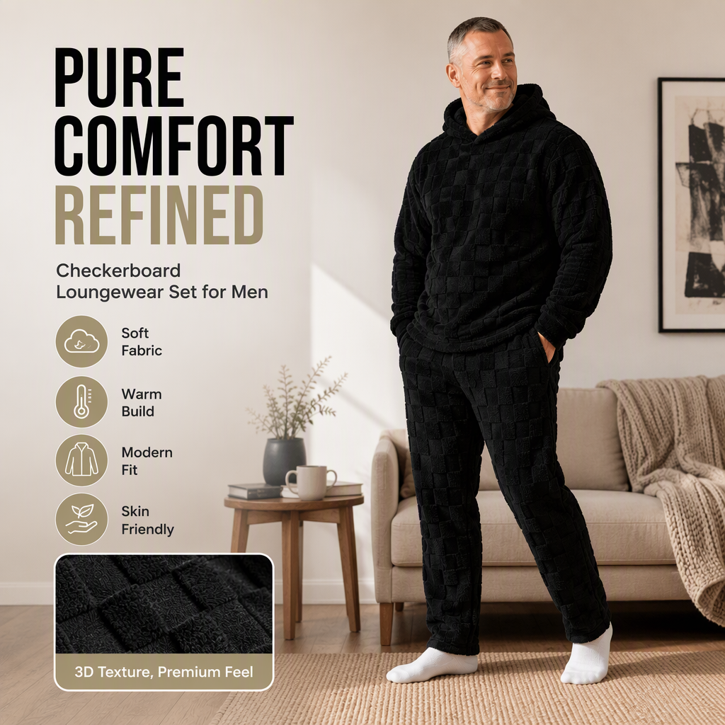 🌨️🧥 Men's Casual Hooded Sweatshirt & Sweatpants Set | Easy Matching & Everyday Comfort ✨