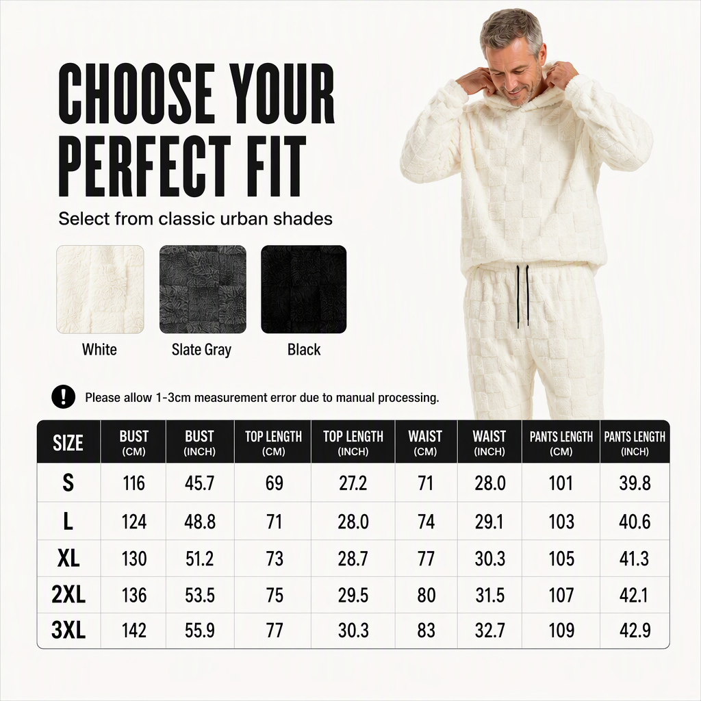 🌨️🧥 Men's Casual Hooded Sweatshirt & Sweatpants Set | Easy Matching & Everyday Comfort ✨