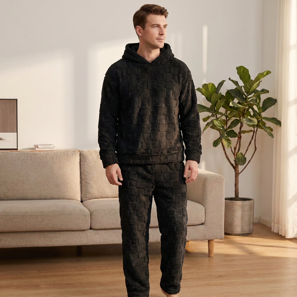 🌨️🧥 Men's Casual Hooded Sweatshirt & Sweatpants Set | Easy Matching & Everyday Comfort ✨