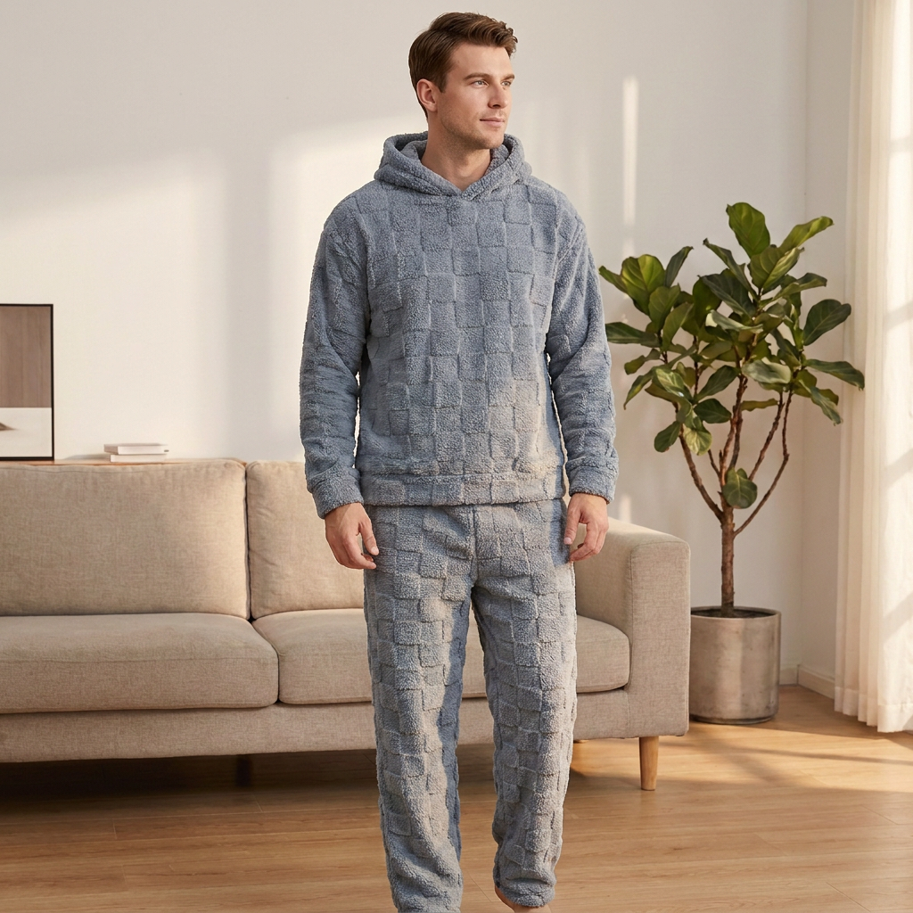 🌨️🧥 Men's Casual Hooded Sweatshirt & Sweatpants Set | Easy Matching & Everyday Comfort ✨