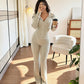 🧥 Women's Ribbed Hooded Zip-Up Jacket & Flare Pants Set | Easy Matching & Everyday Comfort ✨
