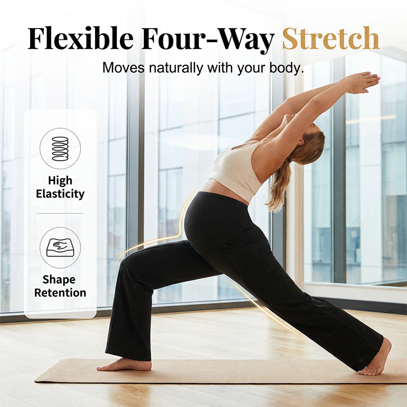 🤰 Women's Over Bump Maternity Wide Leg Lounge Pants | High Waist Pregnancy Trousers with Pockets ✨