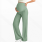 🤰 Women's Over Bump Maternity Wide Leg Lounge Pants | High Waist Pregnancy Trousers with Pockets ✨