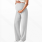 🤰 Women's Over Bump Maternity Wide Leg Lounge Pants | High Waist Pregnancy Trousers with Pockets ✨