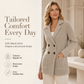 💖🧥 Women's Double-Breasted Ribbed Knit Cardigan | Pockets & Notched Lapel, Easy Layering ✨