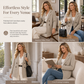 💖🧥 Women's Double-Breasted Ribbed Knit Cardigan | Pockets & Notched Lapel, Easy Layering ✨