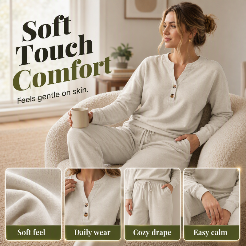🍁 Women's Effortless Top & Wide-Leg Pants Set | Easy Matching & Everyday Comfort ✨