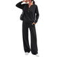 🍁 Women's Effortless Top & Wide-Leg Pants Set | Easy Matching & Everyday Comfort ✨