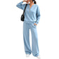 🍁 Women's Effortless Top & Wide-Leg Pants Set | Easy Matching & Everyday Comfort ✨
