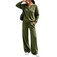 🍁 Women's Effortless Top & Wide-Leg Pants Set | Easy Matching & Everyday Comfort ✨
