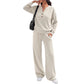 🍁 Women's Effortless Top & Wide-Leg Pants Set | Easy Matching & Everyday Comfort ✨