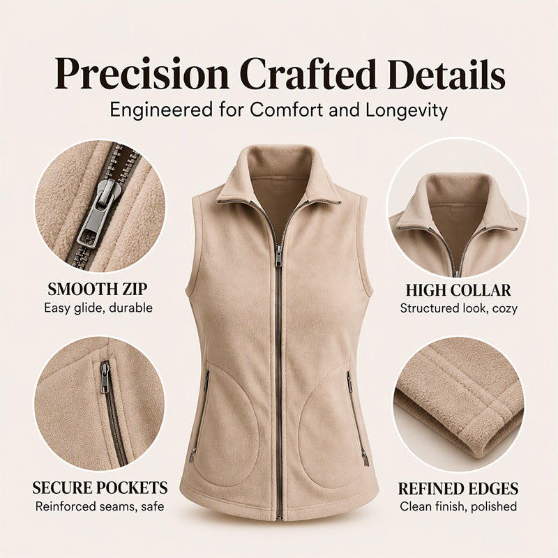 🌬️🧥 Women's Winter Thermal Stand Collar Vest | Warm Coverage & Easy Layering ✨