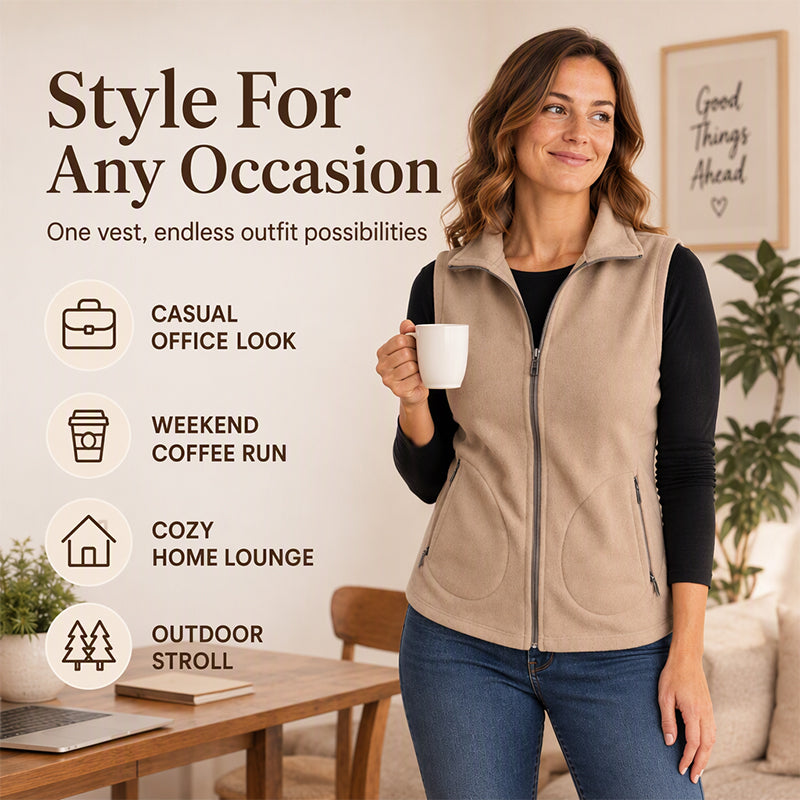 🌬️🧥 Women's Winter Thermal Stand Collar Vest | Warm Coverage & Easy Layering ✨