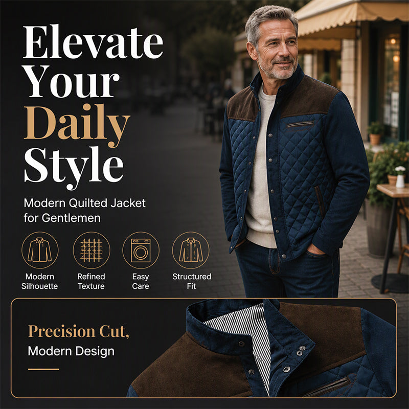🍂🏡 Men's Casual Stand Collar Warm Quilted Jacket | Cozy Warmth & Easy Everyday Style ✨