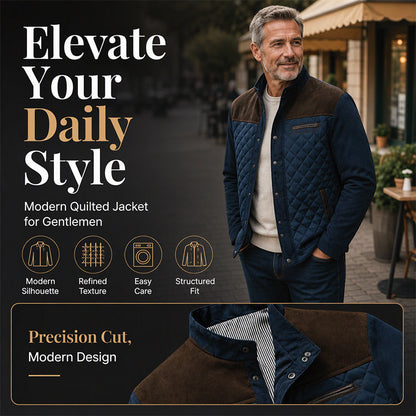 🍂🏡 Men's Casual Stand Collar Warm Quilted Jacket | Cozy Warmth & Easy Everyday Style ✨