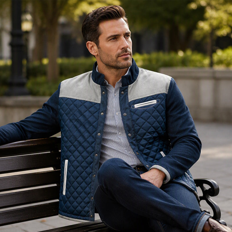🍂🏡 Men's Casual Stand Collar Warm Quilted Jacket | Cozy Warmth & Easy Everyday Style ✨