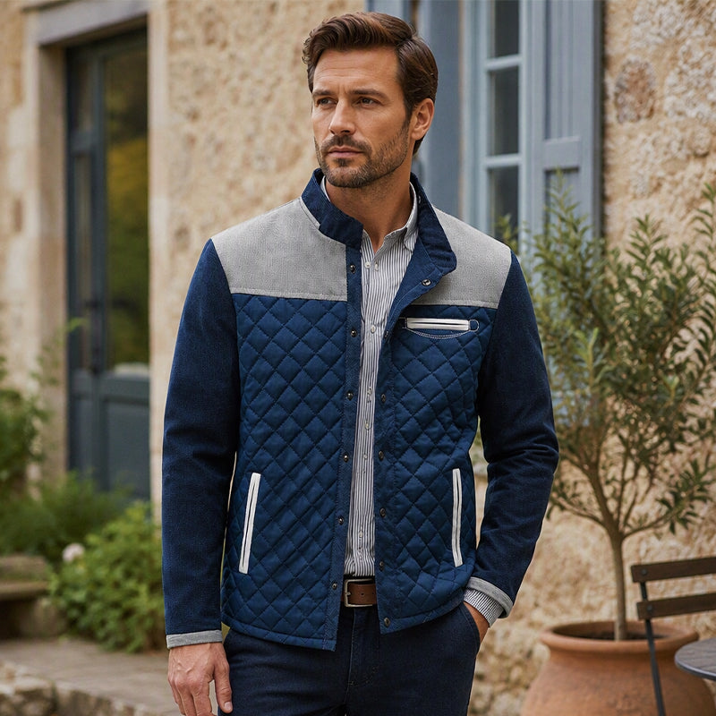 🍂🏡 Men's Casual Stand Collar Warm Quilted Jacket | Cozy Warmth & Easy Everyday Style ✨