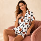Women's Highland Cow Print 3-Piece Pajama Set