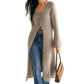 Women's Knit Long Open Front Cardigan