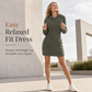 Women's Casual Fuzzy Fleece Pullover Hoodie Dress
