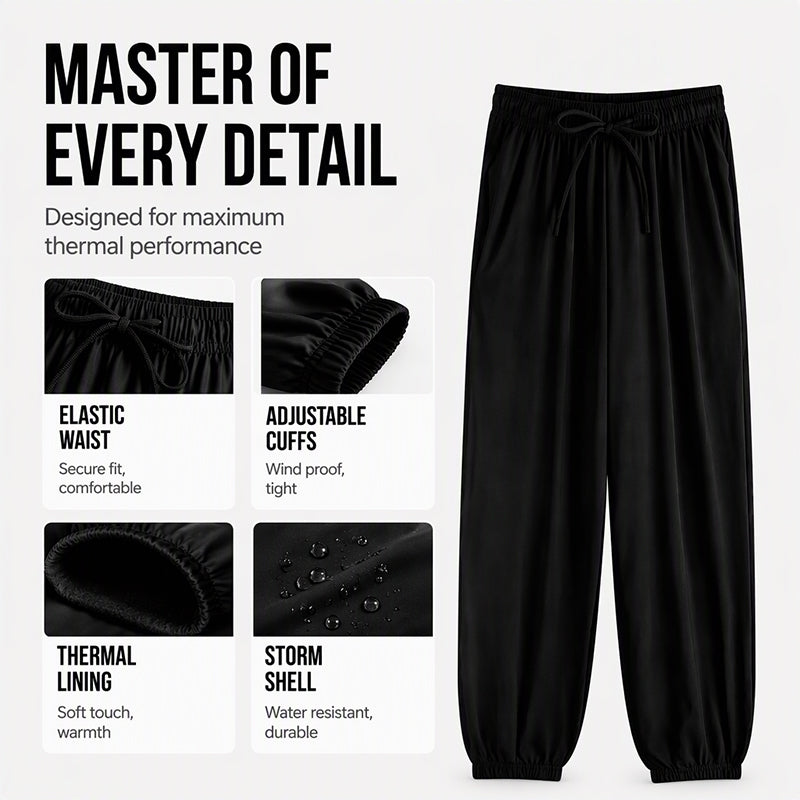 Unisex Windproof Quick-Dry Plush-Lined Pants
